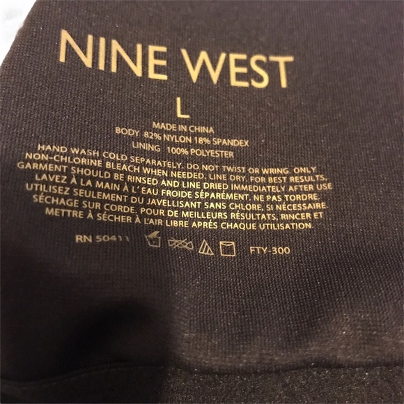 Nine West Leopard Print Collar Neck Swim Top - Picture 5 of 5